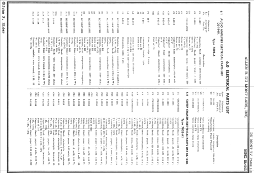 Hampshire RA-101A; DuMont Labs, Allen B (ID = 729214) TV Radio