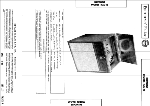 RA345 ; DuMont Labs, Allen B (ID = 563274) Sonido-V