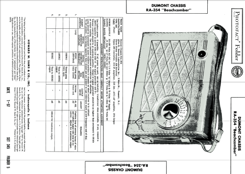 Beachcomber Ch= RA-354; DuMont Labs, Allen B (ID = 1776044) Radio