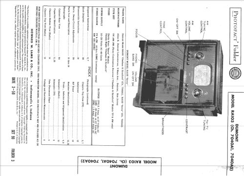 Savoy RA-103; DuMont Labs, Allen B (ID = 1626919) TV-Radio