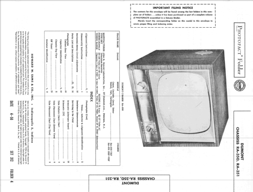 Talbot Ch= RA-350; DuMont Labs, Allen B (ID = 2130351) Television
