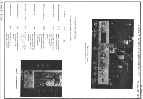 Whitehall RA-105; DuMont Labs, Allen B (ID = 729734) Television