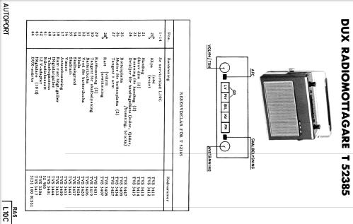 Autoport T52385; Dux Radio AB; (ID = 1609542) Radio