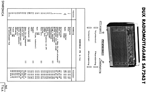 Symfonica SA7243T; Dux Radio AB; (ID = 1606820) Radio