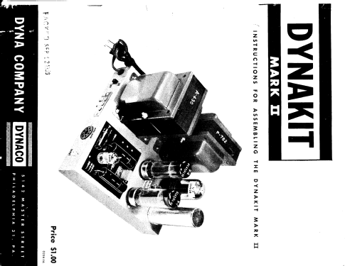 Dynakit Mark II ; Dyna Co. Dynaco; (ID = 1792695) Ampl/Mixer