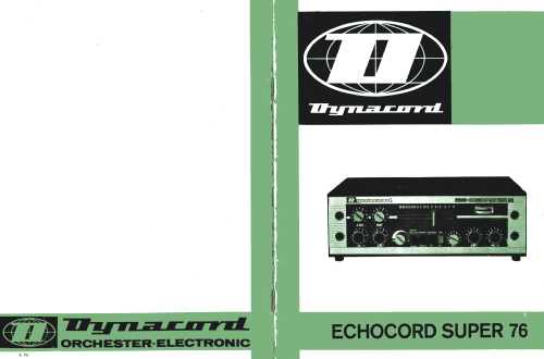 Echocord Super 76 ; Dynacord W. (ID = 1207243) Ampl/Mixer