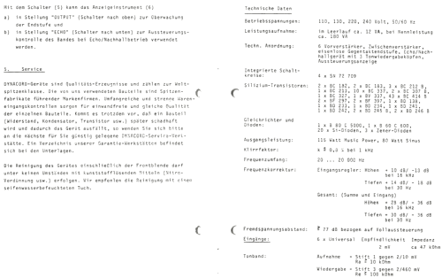 Eminent - Mischpult-Verstärker 100A; Dynacord W. (ID = 1207915) Verst/Mix