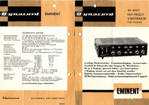 MV46; Dynacord W. (ID = 1851989) Ampl/Mixer