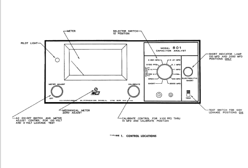 Capacitor Analyst B&K 801; B&K Precision, (ID = 1246487) Equipment