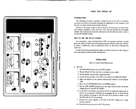 CRT Restorer/Analyzer 467; B&K Precision, (ID = 1456293) Equipment