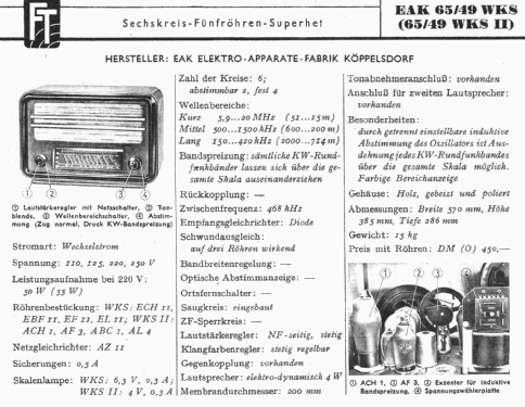 65/49 WKS II; EAK, Elektro- (ID = 1247642) Radio