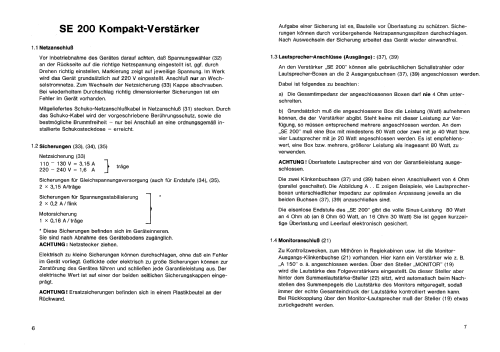 Kompaktverstärker SE200; Echolette Marke / (ID = 2071771) Ampl/Mixer