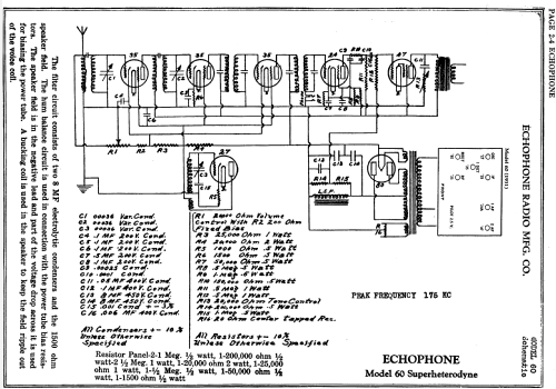 Superheterodyne BC / LW 60; Echophone Radio, Inc (ID = 1646513) Radio