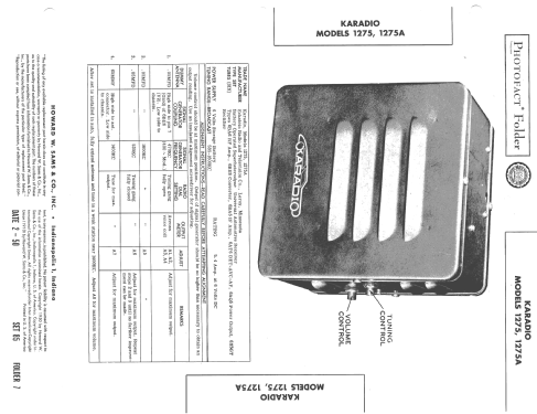 Karadio 1275 ; Eckstein Radio and (ID = 1571849) Car Radio