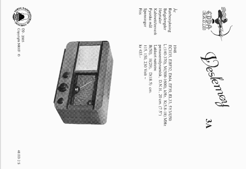 Veslemøy 3A; Edda Radiofabrikk A/ (ID = 2389953) Radio