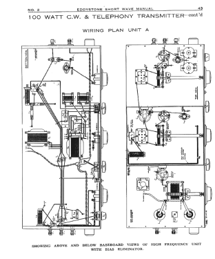 100-Watt C.W. and Telephony Transmitter ; Eddystone Brand, (ID = 3044309) Bausatz
