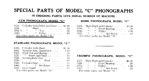 Phonograph GEM C; Edison, Thomas A., (ID = 1421751) TalkingM