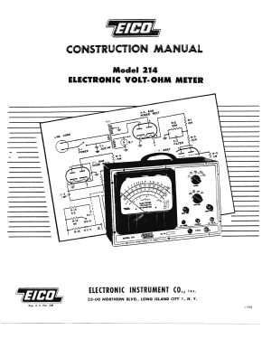 214-K Deluxe Vacuum-Tube Voltmeter Kit; EICO Electronic (ID = 2940468) Equipment