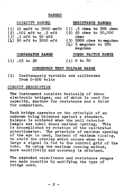 950 Resistance Capacitance Bridge Comparator; EICO Electronic (ID = 2947920) Equipment