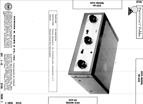 HF-65A ; EICO Electronic (ID = 563223) Ampl/Mixer