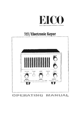 Electronic Keyer 717; EICO Electronic (ID = 2948207) Morse+TTY