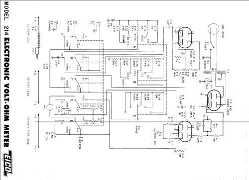 Electronic Voltmeter/Ohmmeter 214; EICO Electronic (ID = 2624820) Equipment