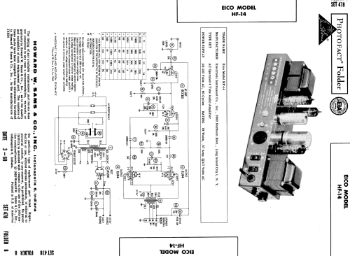 HiFi Power Amplifier HF-14; EICO Electronic (ID = 543814) Verst/Mix