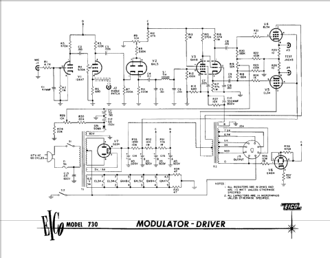 Modulator-Driver 730; EICO Electronic (ID = 2624398) Amateur-D