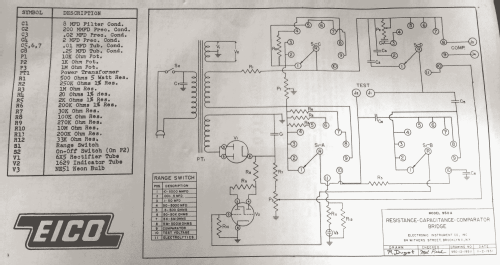 Resistance-Capacitance-Comparator Bridge Model 950A; EICO Electronic (ID = 2390467) Equipment