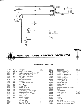 Solid State Code Oscillator 706A; EICO Electronic (ID = 2941304) Amateur-D