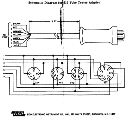 Tube Tester Adaptor 615; EICO Electronic (ID = 1187673) Equipment
