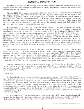 TV-FM Sweep /Marker Generator 369; EICO Electronic (ID = 2937061) Equipment