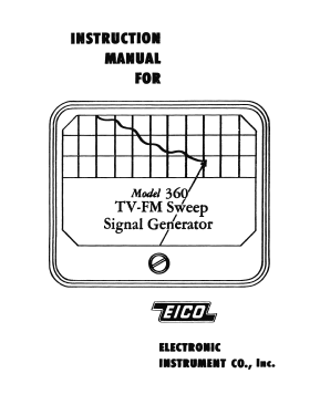 TV-FM Sweep Signal Generator 360; EICO Electronic (ID = 2938084) Equipment