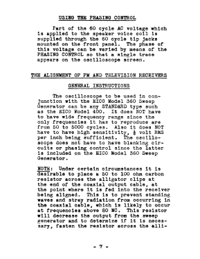 TV-FM Sweep Signal Generator 360; EICO Electronic (ID = 2938091) Equipment