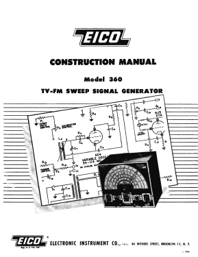 TV-FM Sweep Signal Generator 360; EICO Electronic (ID = 2938564) Equipment