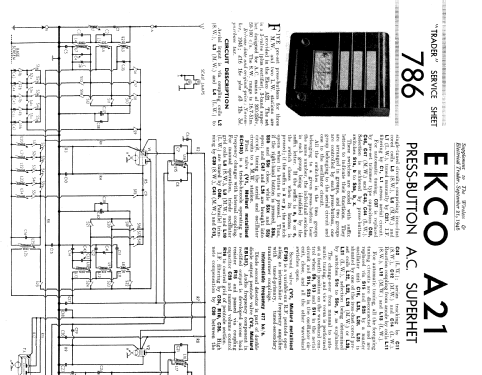 A21; Ekco, E.K.Cole Ltd.; (ID = 2290251) Radio