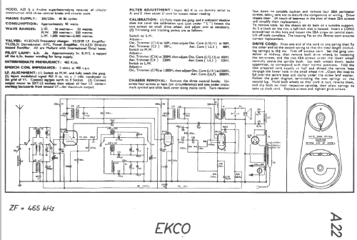 A22; Ekco, E.K.Cole Ltd.; (ID = 15847) Radio