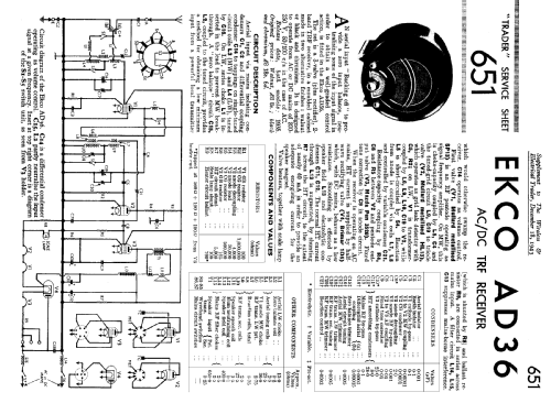 AD 36; Ekco, E.K.Cole Ltd.; (ID = 1254058) Radio