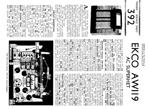 AW119; Ekco, E.K.Cole Ltd.; (ID = 1251488) Radio