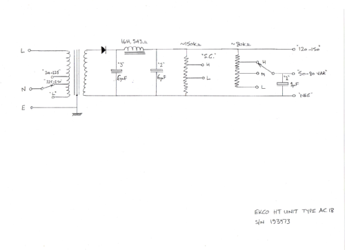 H.T. Unit A.C.18; Ekco, E.K.Cole Ltd.; (ID = 1984408) Strom-V