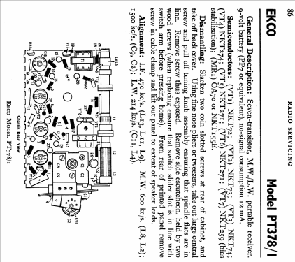 PT378/1; Ekco, E.K.Cole Ltd.; (ID = 774517) Radio