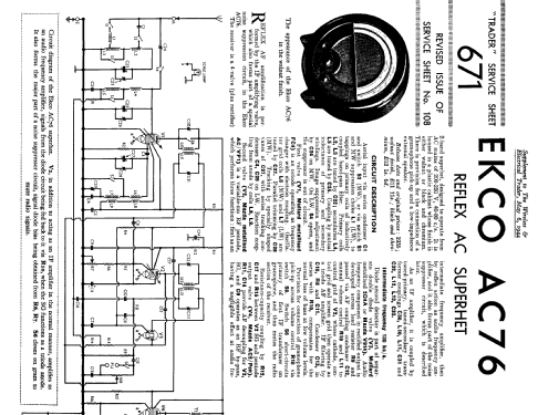 Round Ekco AC76; Ekco, E.K.Cole Ltd.; (ID = 1254101) Radio