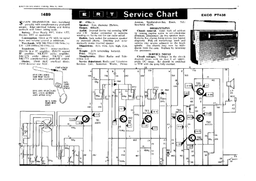 Transistor Portable PT 438; Ekco, E.K.Cole Ltd.; (ID = 1335710) Radio