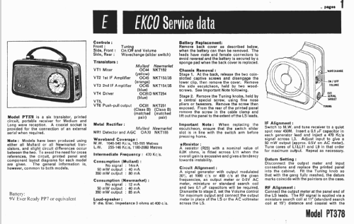 Vanity PT378; Ekco, E.K.Cole Ltd.; (ID = 142173) Radio