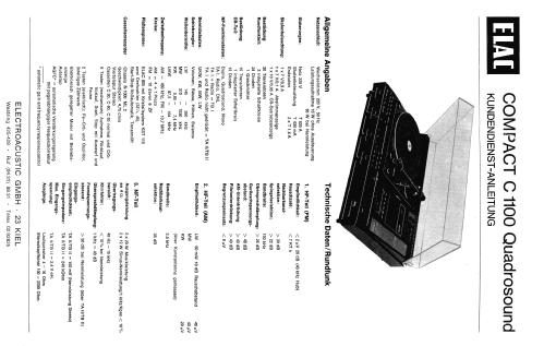 Compact C1100 Quadrosound; Elac Electroacustic (ID = 983953) Radio