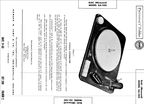 Miracord XA-100; Elac Electroacustic (ID = 563729) Enrég.-R