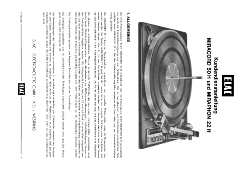 Miraphon 22H; Elac Electroacustic (ID = 1824762) Sonido-V