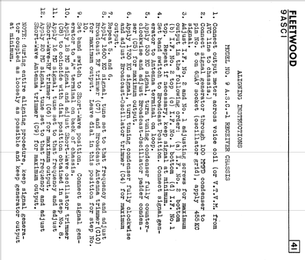 Fleetwood 37-51 Ch= 9ASC1; Electrical Products (ID = 2330751) Radio