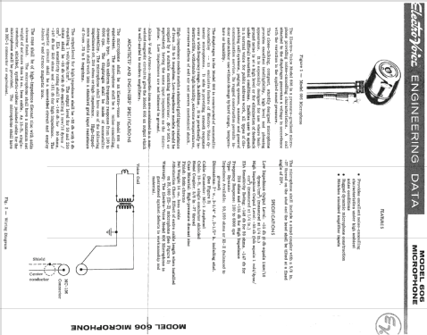 606; Electro-Voice Inc.; (ID = 1183299) Microphone/PU