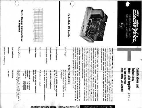 A30 Circlotron Line Amplifier ; Electro-Voice Inc.; (ID = 1389419) Ampl/Mixer
